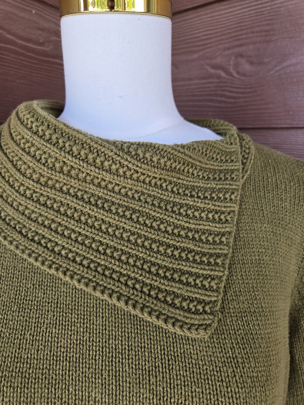 Coldwater Creek Olive Green Knit Sweater Women’s Large - Picture 3 of 16